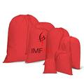 IMFAA X-Large(50x75) Drawstring Laundry Sack, Stocking, Storage, Muslin 100% Cotton Shopping Bags. (Pack-25, Red)