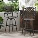 Avon Cast Aluminum Copper Outdoor Bar Stool (Set of 2) by Christopher Knight Home