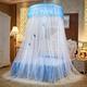 Romantic Princess Dome Mosquito Net Double Bed Canopy,Lace Hanging Bed Tent Mosquito Protection for Single to King Size Beds Ideal for Bedroom Decorative-White