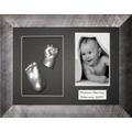 Baby Casting Kit with 11.5x8.5" Brushed Pewter 3D Box Display Frame/Silver Metallic Paint by BabyRice