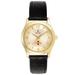 Women's Bulova Gold/Black Iowa State Cyclones Stainless Steel Watch with Leather Band