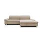 DOMO. Collection Mika Ecksofa, Sofa in L-Form, Eckcouch, Eckgarnitur, Polsterecke, beige, 260x178x80 cm