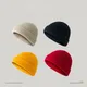 Bonnet en tricot tête de mort pour hommes et femmes bonnets chauds rétro monochromatique noir
