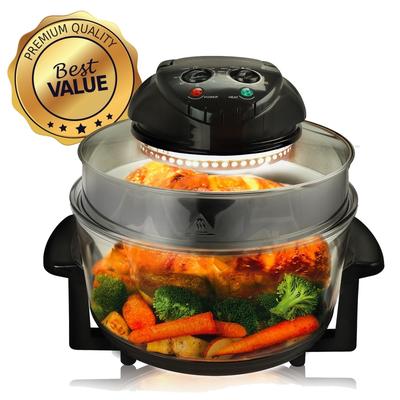 Megachef Multipurpose Countertop Halogen Oven Air fryer in Black