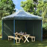 vidaXL Party Tent Sidewall 2 pcs with Zipper PE Green - 118.1 x 76.8"