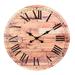 Millwood Pines Stonebriar Old Fashioned 23 Inch Round Wood Battery Operated Hanging Wall Clock Wood in Brown | 1.4 D in | Wayfair