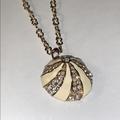 J. Crew Jewelry | J. Crew Enamel Shell Necklace- Last One! | Color: Cream/Gold | Size: Os