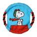 Peanuts Flying Ace Snoopy Rope Frisbee Dog Toy, Medium, Blue / Red