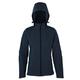 HRM Damen Hooded Softshell Jacket, navy, Gr. M I Premium Softshelljacke Damen wasserabweisend I 5.000mm Wassersäule I Funktionsjacke I Workwear I Hochwertige & nachhaltige Damen-Bekleidung