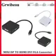 Grwibeou-Mini convertisseur DP vers HDMI VGA DVI 3 en 1 adaptateur de port d'affichage vers HDMI