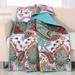 The Curated Nomad Horsdal 100% Cotton Paisley Boho Quilted Throw Blanket