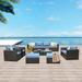 OVIOS 12-piece Patio Furniture Set Big Size Outdoor Furniture Set