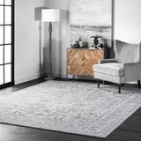 Gray 108 x 0.39 in Area Rug - Alcott Hill® Edwa Traditional Power Loom Performance Light Rug, Synthetic | 108 W x 0.39 D in | Wayfair