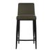 Corrigan Studio® Issa Bar & Counter Stool Upholstered/Leather/Metal/Faux leather in Gray/White/Black | 36 H x 17 W x 20 D in | Wayfair