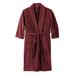 Men's Big & Tall Terry Bathrobe with Pockets by KingSize in Burgundy (Size M/L)