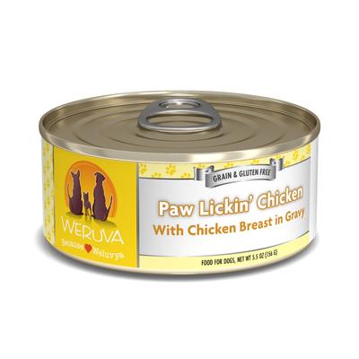 Weruva Classics Paw Lickin' Chicken with Chicken Breast in Gravy Wet Dog Food, 5.5 oz.