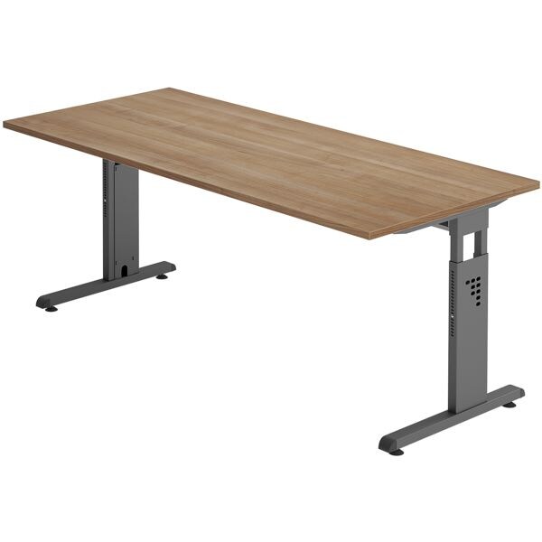 HAMMERBACHER Schreibtisch »O-Line« 180 cm Gestell anthrazit braun, 180x82x80 cm