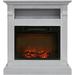 Cambridge Sienna White Fireplace Mantel With Electronic Fireplace Insert