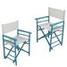 Accent Folding Indoor Outdoor Bamboo Director Chair Set of 2