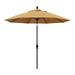 California Umbrella 9' Rd. Aluminum Patio Umbrella, Deluxe Crank Lift with Collar Tilt, Bronze Frame Finish, Sunbrella Fabric