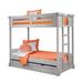 Rosecliff Heights Benedith Standard Bunk Bed w/ Trundle by Ophelia & Co. Wood in Brown/Gray | 65 H x 85 W x 44.5 D in | Wayfair