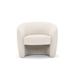 Barrel Chair - Latitude Run® 35.5" W Barrel Chair Fabric in White/Brown | 30.25 H x 35.5 W x 30.75 D in | Wayfair 6D741A4A1C874CABB522E5D72B5233CD