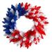 The Holiday Aisle® Patriotic Americana Lighted Polyvinyl Chloride Wreath Traditional Faux in Blue/Green/Red | 18 H x 18 W x 3 D in | Wayfair