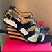 Kate Spade Shoes | Kate Spade Wedge Shoes | Color: Black/Cream | Size: 6.5