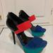 Jessica Simpson Shoes | Jessica Simpson Multi-Colored High Heels, Size 7.5 | Color: Blue/Red | Size: 7.5