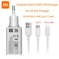 XIAOMI MDY-09-EW EU Micro USB Type C Câble de données Chargeur mural pour Mi 8 9 SE lite A1 6 5 A2