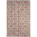 Trellis Lattice Mid-Century Modern Hand-Woven Leather Rug