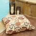 Sorra Home Clara Beige/ Rust Indoor/ outdoor 26-inch Square Outdoor Sunbrella Floor Pillow