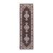 Shahbanu Rugs Tabriz Mahi Fish Medallion Design Black Hand Knotted Wool And Silk Oriental Runner Rug (2'1" x 8'0") - 2'1" x 8'0"