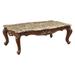 ACME Shalisa Coffee Table, Marble & Walnut - 1 Piece