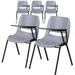 5 Pack Ergonomic Shell Chair with Left Handed Flip-Up Tablet Arm