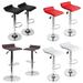 Set of 2 Contemporary Faux Leather Adjustable Height Bar stool with Chrome Base