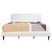 LYKE Home Delran White Faux Leather King Bed