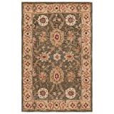 Brown/White 48 x 0.63 in Indoor Area Rug - Charlton Home® Tingley Oriental Handmade Tufted Wool Sage/Brown/Red Area Rug Wool | Wayfair