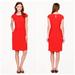 J. Crew Dresses | J. Crew Poppy Crepe Cap Sleeve Mini Pocket Dress | Color: Red | Size: 4