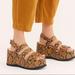 Free People Shoes | New Free People 4” Platform Snake Print Sandals 9 | Color: Brown/Tan | Size: 9