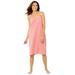 Plus Size Women's Breezy Eyelet Short Nightgown by Dreams & Co. in Peach Cream (Size 22/24)