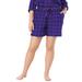 Plus Size Women's Flannel Pajama Short by Dreams & Co. in Plum Burst Plaid (Size 26/28) Pajamas