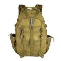 LHI Military Tactical Backpack for Men 45L Army Pack BugOut Bag Molle Rucksack with Reflector (Tan, 45L)