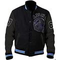 Mens Tom Hardy Detroit Lions Dark Grey Venom Letterman Jacket | Men Varsity Bomber Jacket Real Leather