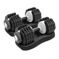 ATIVAFIT Dumbbells Set Ultra compact Adjustable 10-level 2-25kg With Anti-Slip Metal Handle Fast Adjust Weight by Turning Handle Home Fitness Gym Equipment