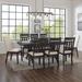 Hayden 9Pc Dining Set Slate/Cream - Table, 6 Slat Back Chairs, & 2 Upholstered Chairs - Crosley KF13072SL