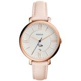 Women's Fossil North Carolina Central Eagles Jacqueline Date Blush Leather Watch