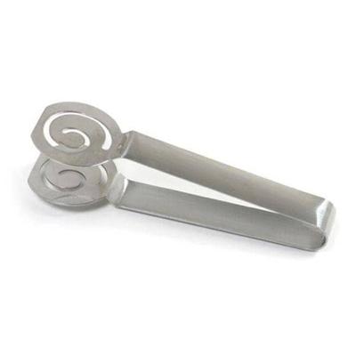 Norpro 5.25" Decorative Swirl Stainless Steel Tea Bag Squeezer Tongs - No Drips