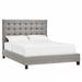 Briella Button Tufted Linen Upholstered Bed iNSPIRE Q Modern