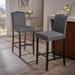 Darren Contemporary Upholstered Barstools with Nailhead Trim (Set of 2) by Christopher Knight Home